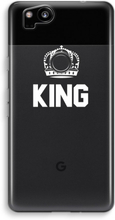 Google Pixel 2 Transparant Hoesje (Soft) - King zwart
