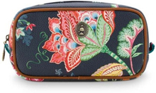 Cosmetic Bag Square Jambo Flower Blue Small