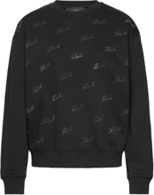 "Rhinest Karl Sweatshirt Designers Sweatshirts & Hoodies Sweatshirts Black Karl Lagerfeld"