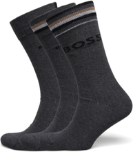 3P Rs Rib Iconic Cc Underwear Socks Regular Socks Grey BOSS