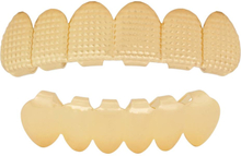 Grillz tanden Goudkleurig - boven- en onderkant - Roast- op maat maken