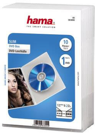HAMA DVD-Box Slim Transparent 10-pack