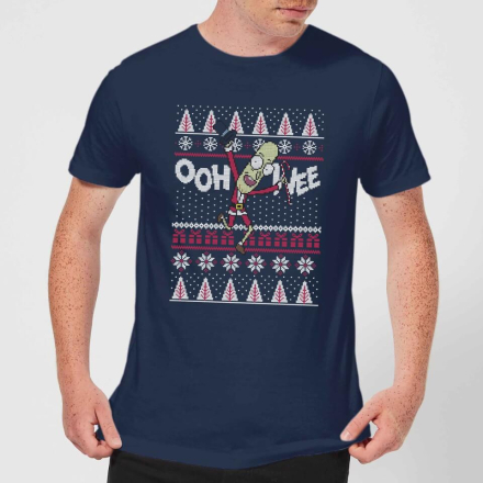 Rick and Morty Ooh Wee Men's Christmas T-Shirt - Navy - L