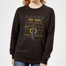 The Lord Of The Rings One Ring Women's Christmas Sweater in Black - XS