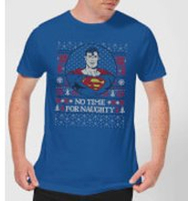 Superman May Your Holidays Be Super Men's Christmas T-Shirt - Royal Blue - S