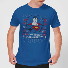 Superman May Your Holidays Be Super Men's Christmas T-Shirt - Royal Blue - S