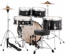 Pearl Roadshow Jr. 5-pc. Drum Set w/Hardware and Cymbals, Jet Black