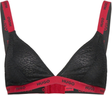 Triangle Sporty Lace Lingerie Bras & Tops Soft Bras Non Wired Bras Black HUGO
