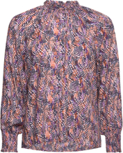D6Bexley Printed Blouse Tops Blouses Long-sleeved Multi/patterned Dante6