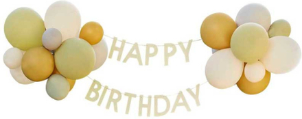 Girlang med ballonger, Happy Birthday, 24 ballonger