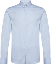 Super Slim-Fit Poplin Suit Shirt Skjorte Business Blå Mango*Betinget Tilbud