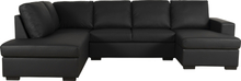 Solna U-soffa i svart PU A3D