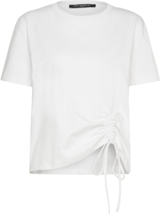 Rallie Cotton Rouched T-Shirt Tops T-shirts & Tops Short-sleeved White French Connection