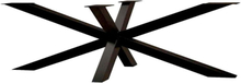 Zwarte stalen matrix tafelpoot hoogte 72 cm en breedte 240 cm (koker 6 x 6)