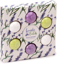 6 Pack Lavender Fields - Badebomber med Duft av Lavender i Gavepakke 420 gram