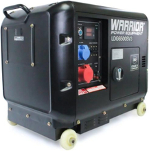 Warrior Dieselelverk 5500W 3-Fas – med ATS-utgång och trådlös fjärrkontroll