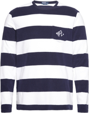 "Standard Fit Monogram Terry T-Shirt Tops T-Langærmet Skjorte Navy Polo Ralph Lauren"