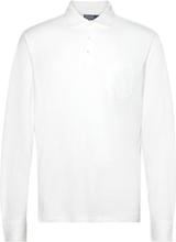 "Custom Slim Cotton-Linen Oxford Polo Tops Polos Long-sleeved White Polo Ralph Lauren"
