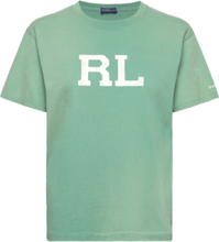 Rl Logo Jersey Tee Tops T-shirts & Tops Short-sleeved Green Polo Ralph Lauren