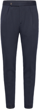 Pleated Double-Knit Suit Trouser Bottoms Trousers Formal Navy Polo Ralph Lauren