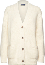 D Gal Wool V-Neck Cardigan Tops Knitwear Cardigans Cream Polo Ralph Lauren