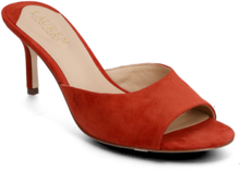 Lyanna Suede Sandal Sandal Med Hæl Red Lauren Ralph Lauren