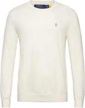 Slim Fit Textured Cotton Sweater Tops Knitwear Round Necks White Polo Ralph Lauren