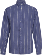 Relaxed Fit Striped Linen Shirt Tops Shirts Linen Shirts Blue Polo Ralph Lauren