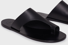 ATP ATELIER - Slip-in sko - Sort - Rosa Leather Cutout Sandals - Flats & Lave sko