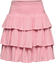 Skirt Crepe Dresses & Skirts Skirts Midi Skirts Pink Creamie