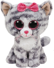 Ty Kiki - Grey Cat 15 Cm Toys Soft Toys Stuffed Animals Grey TY