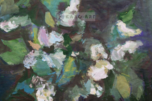 Schilderij - Voorjaarsbloemen, olieverf schilderij geprint op canvas, premium print, 3 maten , Multikleur
