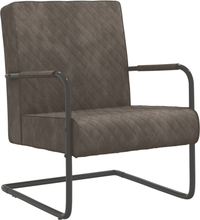 vidaXL Fribärande stol ljusgrå sammet