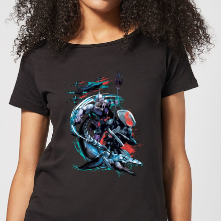 Aquaman Schwarz Manta & Ocean Master Damen T-Shirt - Schwarz - L