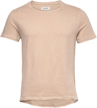Konrad Slub S/S Tee T-shirts Short-sleeved Beige Gabba*Betinget Tilbud