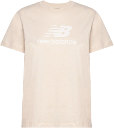 Sport Essentials Jersey Logo T-Shirt Sport T-shirts & Tops Short-sleeved Cream New Balance