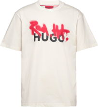 Dinricko Designers T-Kortærmet Skjorte Cream HUGO