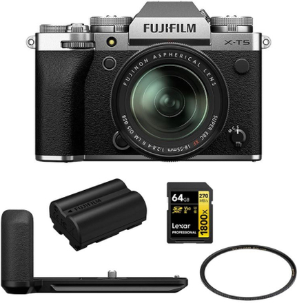 Fujifilm X-T5 Silver + 18-55/2,8-4,0 Paket, Fujifilm