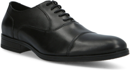 Jfwdonald Leather Anthracite Shoes Business Laced Shoes Svart Jack & J S*Betinget Tilbud
