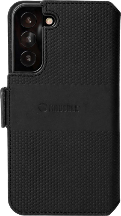 Krusell: Leather Phone Wallet Galaxy S22+ Svart