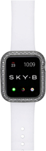 SKY•B W009X42 Soda Pop Damen Apple-Watch Gehäuse mit Zirkoniasteinen 76425636 Dunkelsilber