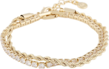 Lydia Double Brace Accessories Jewellery Bracelets Chain Bracelets Gold SNÖ Of Sweden