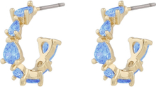 Ashley Small Oval Ear Accessories Jewellery Earrings Hoops Blue SNÖ Of Sweden
