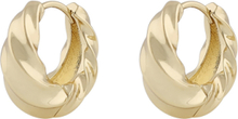 Lydia Big Twist Ring Ear Accessories Jewellery Earrings Hoops Gold SNÖ Of Sweden