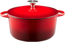 Enameled Cast Iron Pot Gretl Home Kitchen Pots & Pans Casserole Dishes Red Dorre