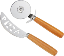 Pizza Cutter Set Pino Home Kitchen Kitchen Tools Pizza Cutters & Accessories Brown Dorre