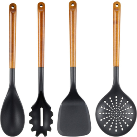 Kitchen Utensils 4-Pack Korra Home Kitchen Kitchen Tools Spoons & Ladels Brown Dorre
