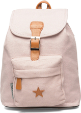 Baggy Back Pack, Powder/ Gold With Leather Star Accessories Bags Backpacks Rosa Smallstuff*Betinget Tilbud