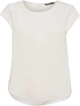 Onlvic S/S Solid Top Ptm Blouses Short-sleeved Hvit ONLY*Betinget Tilbud
