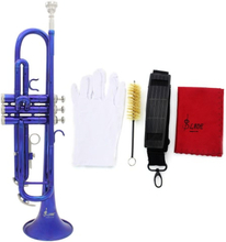 Trompete Bb B Flat Messing exquisit mit Mundstück Pinsel Reinigungstuch Handschuhe Riemen